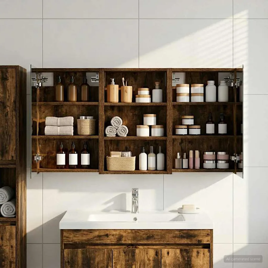 Ensemble de Meubles de Salle de Bain 3 pcs 120 x 10,5 x 60,5 cm
