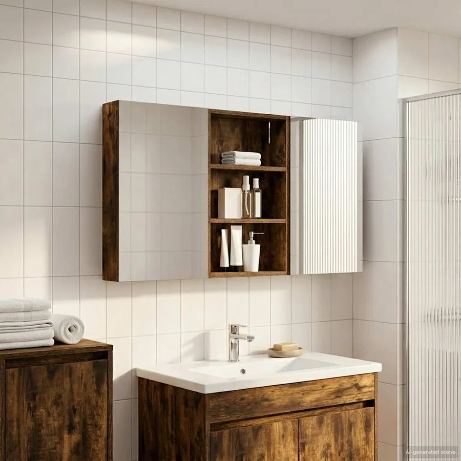 Ensemble de Meubles de Salle de Bain 3 pcs 120 x 10,5 x 60,5 cm - 4