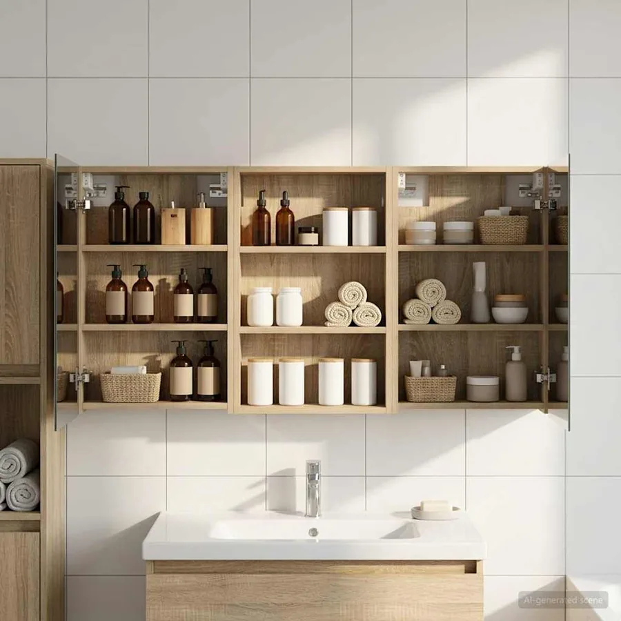 Ensemble de Meubles de Salle de Bain 3 pcs 120 x 10,5 x 60,5 cm