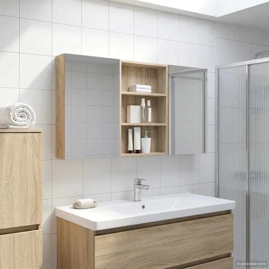 Ensemble de Meubles de Salle de Bain 3 pcs 120 x 10,5 x 60,5 cm - 4