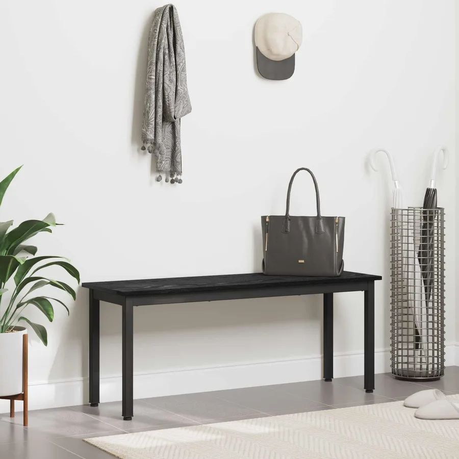 banc Chêne noir 110 x 35 x 45 cm Bois d'ingénierie - 4