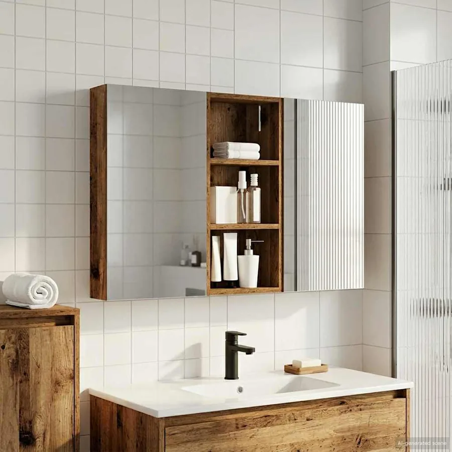 Ensemble de Meubles de Salle de Bain 3 pcs 110 x 10,5 x 60,5 cm
