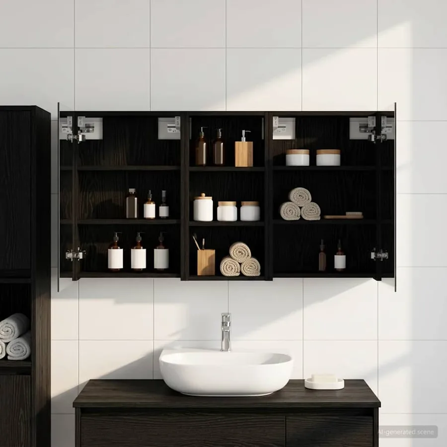 Ensemble de Meubles de Salle de Bain 3 pcs 110 x 10,5 x 60,5 cm