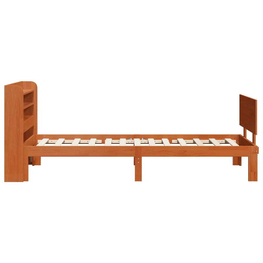 Cadre de lit avec stockage 2 pcs Cire marron Bois de Pin Massif - 7