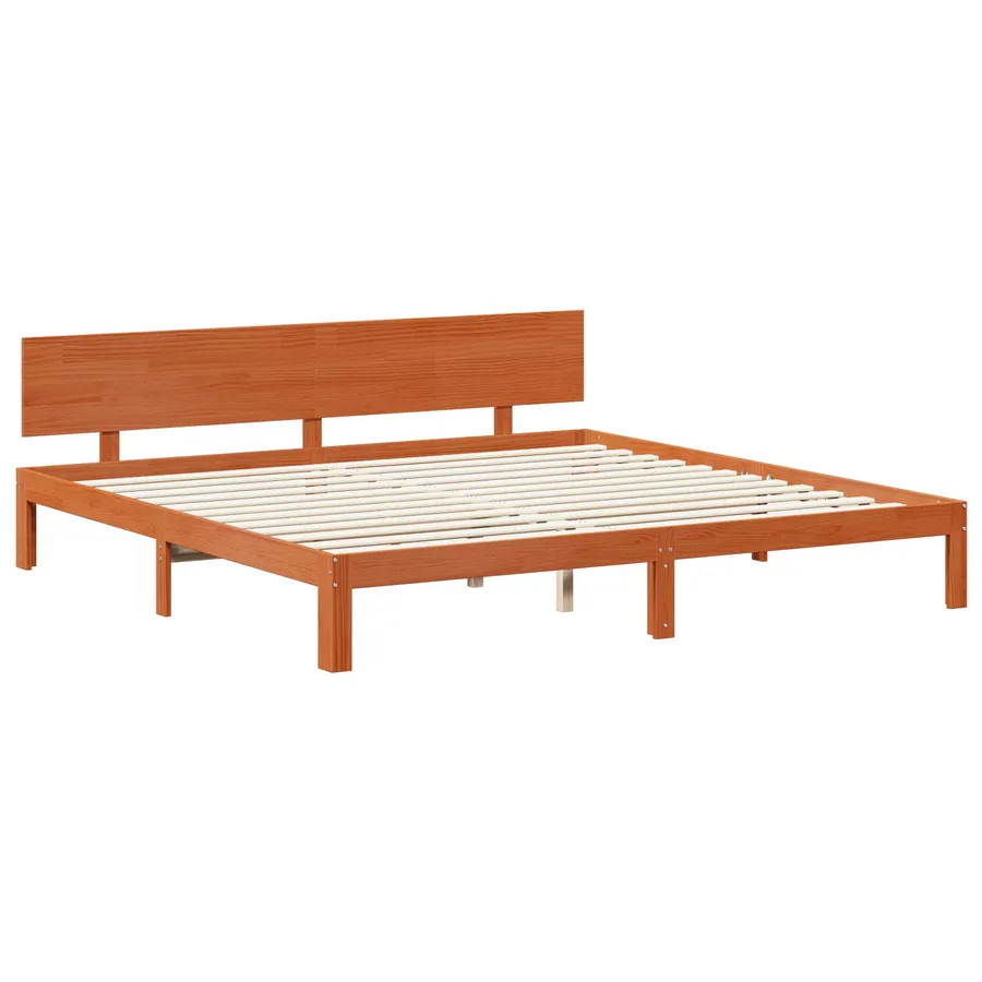 Cadre de lit Cire marron 180 x 200 cm Bois de Pin Massif - 4