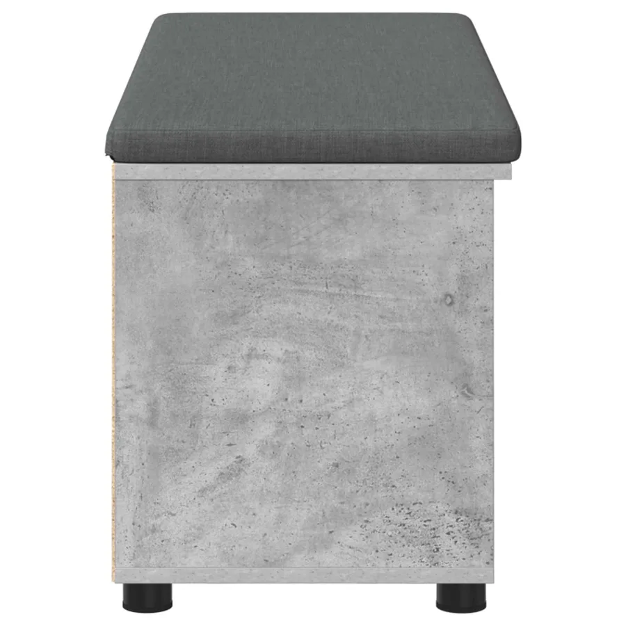 Banc d'entrée avec coussin Gris Béton 100 x 38 x 46 cm - 7