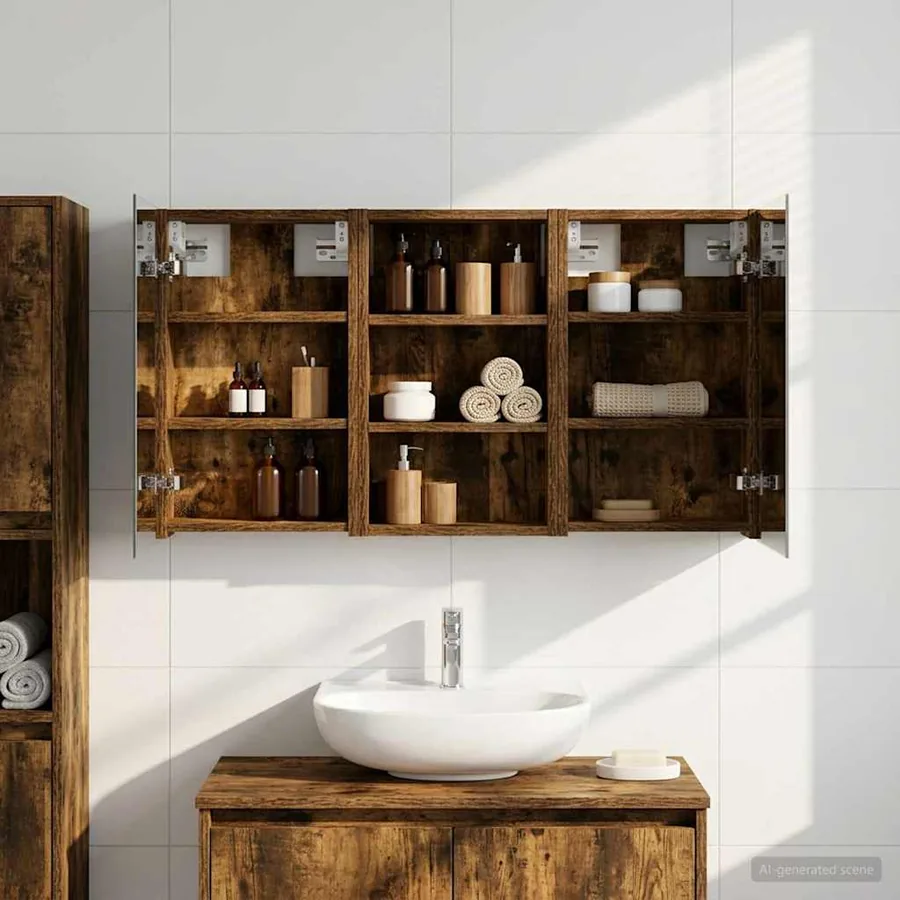 Ensemble de Meubles de Salle de Bain 3 pcs 90 x 10,5 x 50 cm