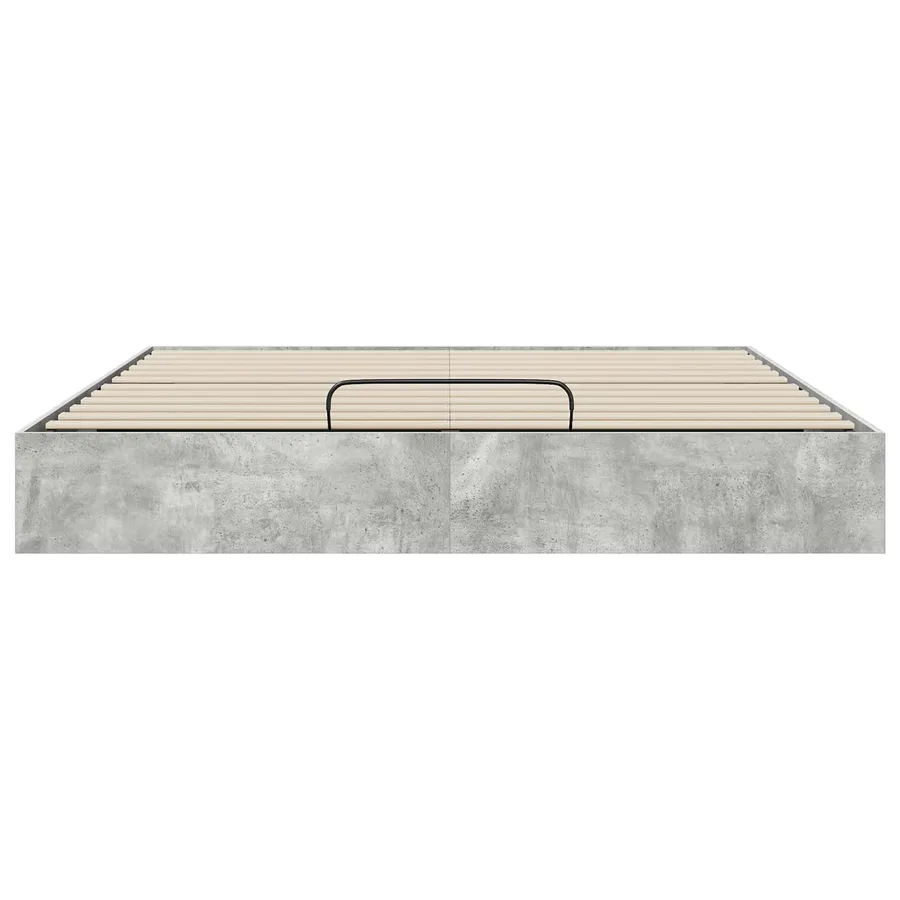 Cadre de lit ottoman Gris Béton 160 x 200 cm Bois d’ingénierie - 5