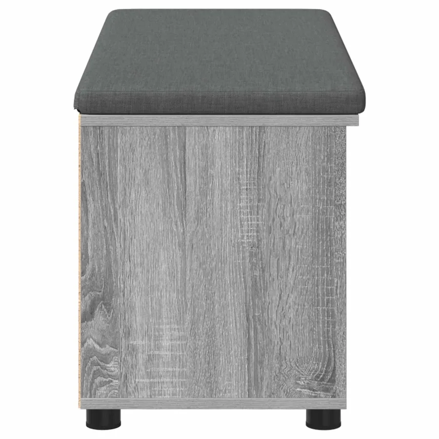 Banc d'entrée avec coussin Gris Sonoma 100 x 38 x 46 cm - 7