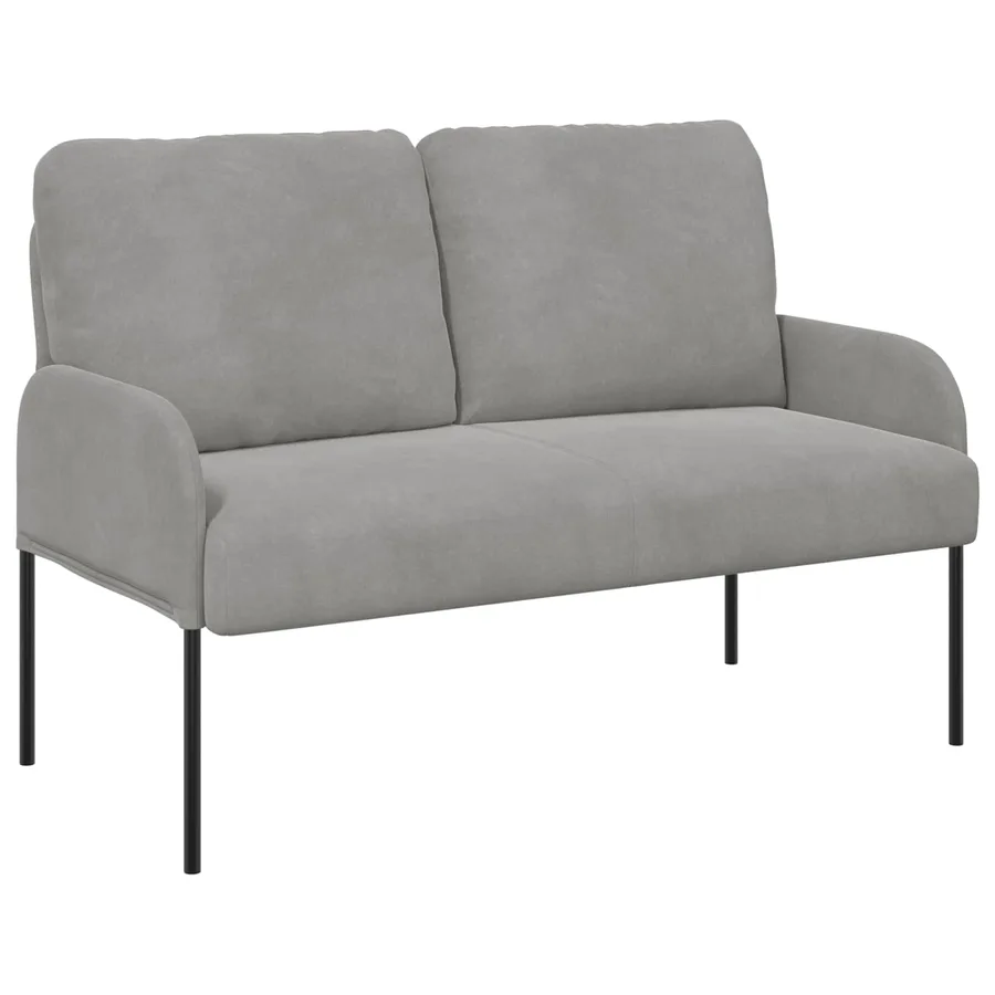 Ensembles de canapés 3 pcs Gris clair 115 x 56 x 80 cm - 5