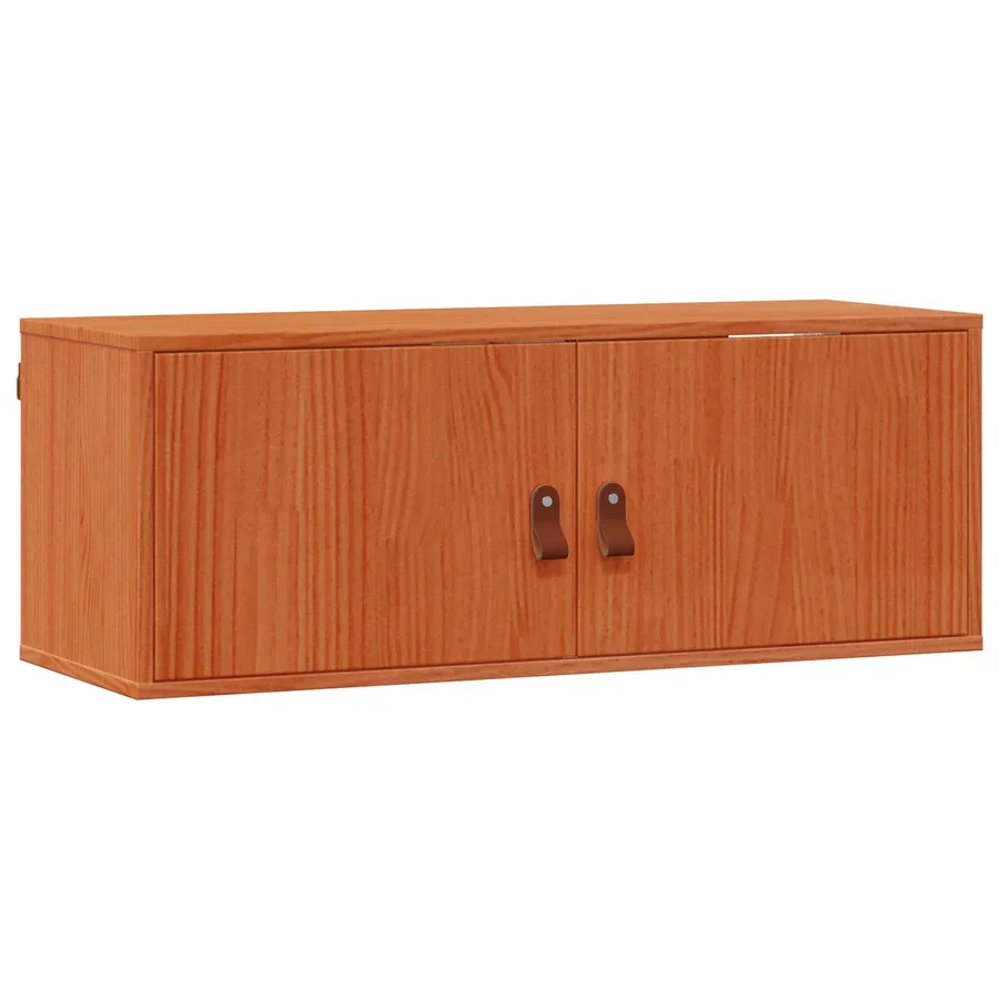 Meuble mural avec étagère 2 pcs Cire marron 80 x 30 x 30 cm - 2