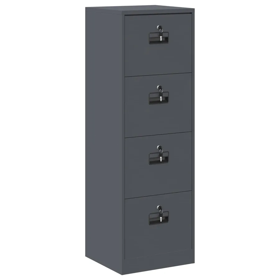 Cabinet de Dossier avec tiroir Anthracite 45,5 x 42 x 139 cm - 2