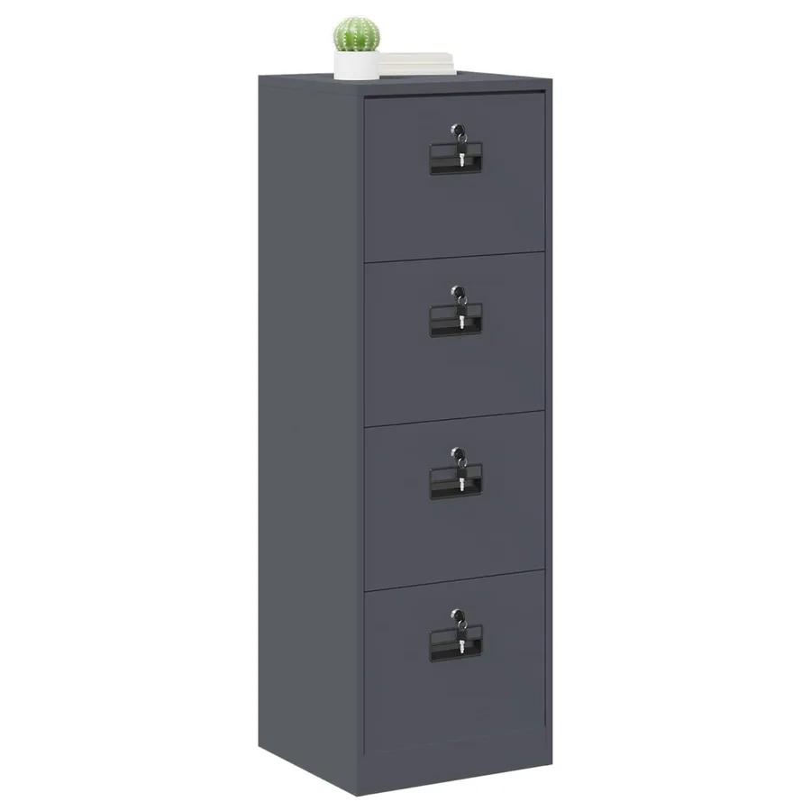 Cabinet de Dossier avec tiroir Anthracite 45,5 x 42 x 139 cm - 3