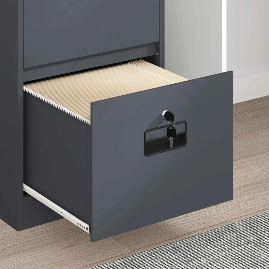 Cabinet de Dossier avec tiroir Anthracite 45,5 x 42 x 139 cm - 5