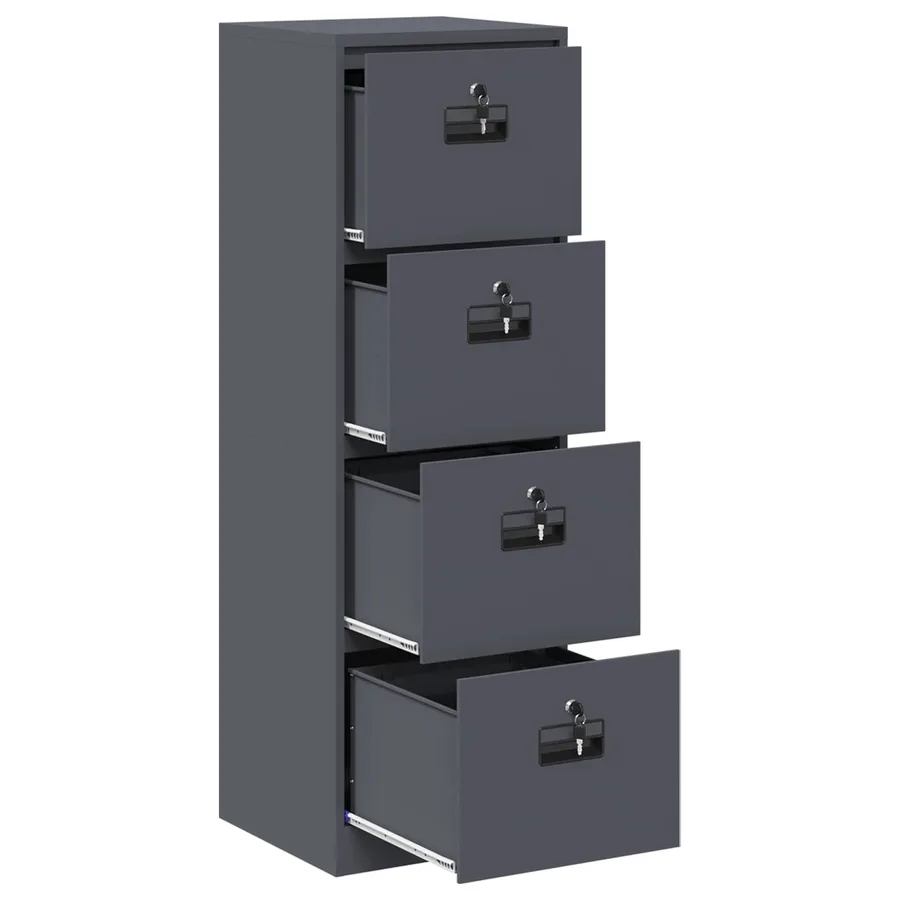 Cabinet de Dossier avec tiroir Anthracite 45,5 x 42 x 139 cm - 6
