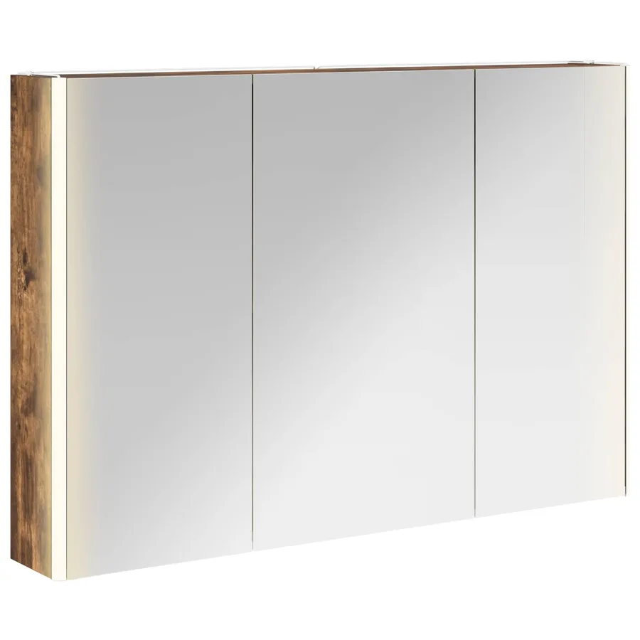 Armoire Miroir de Salle de Bain Chêne fumé 103,5 x 15,5 x 70 cm - 2
