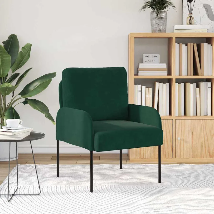 Canapés avec coussin 55cm Vert foncé Contreplaqué - 3