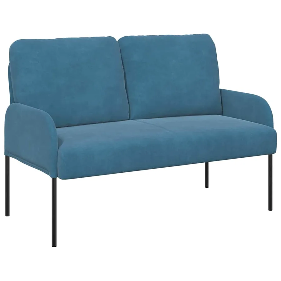 Canapés avec coussin 110cm Bleu Contreplaqué - 2