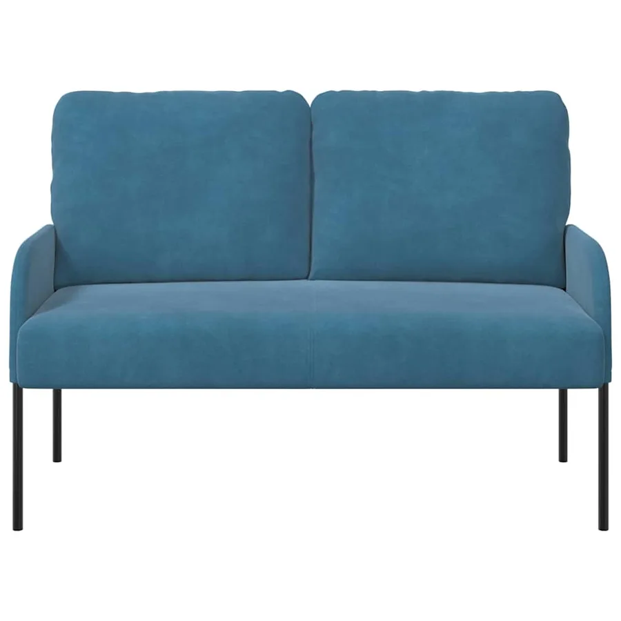 Canapés avec coussin 110cm Bleu Contreplaqué - 4