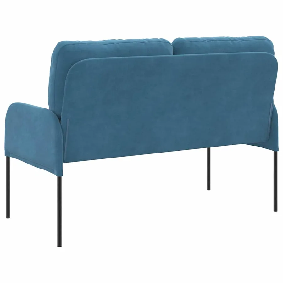 Canapés avec coussin 110cm Bleu Contreplaqué - 6