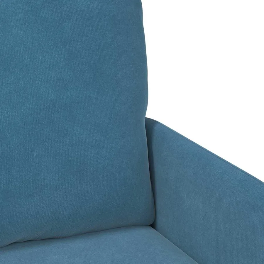 Canapés avec coussin 110cm Bleu Contreplaqué - 7
