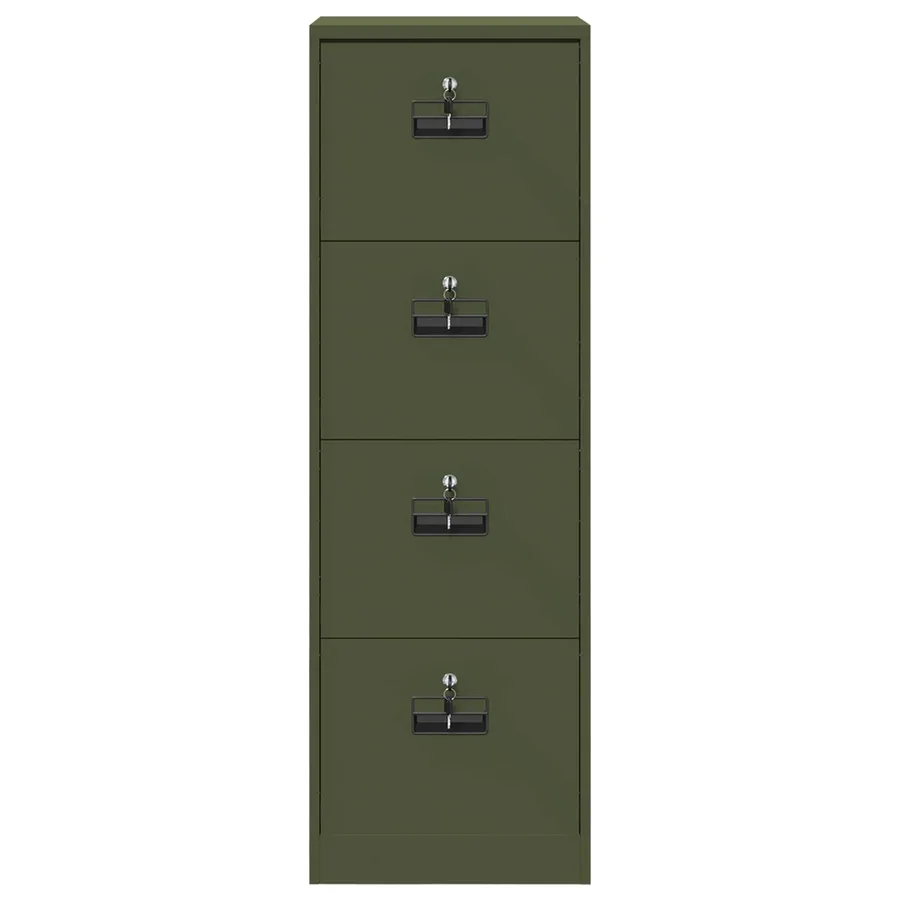 Cabinet de Dossier avec tiroir Vert olive 45,5 x 42 x 139 cm - 7
