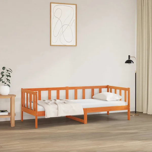 Cadre de lit Cire marron 80 x 200 cm Bois de pin massif