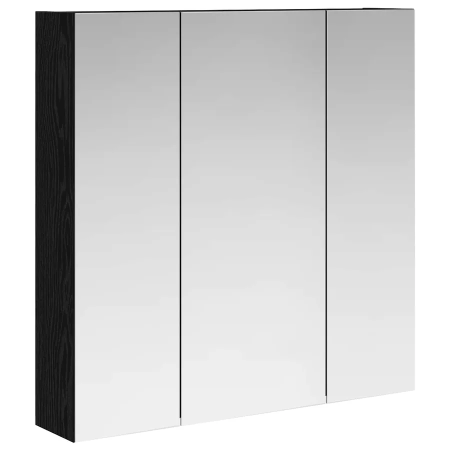 Armoire Miroir de Salle de Bain Chêne noir 70 x 14,5 x 70 cm - 2