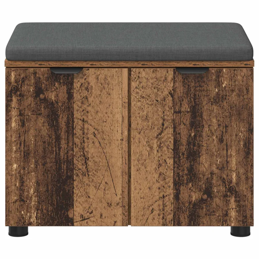 Banc d'entrée avec coussin Bois ancien 60 x 38 x 46 cm - 6