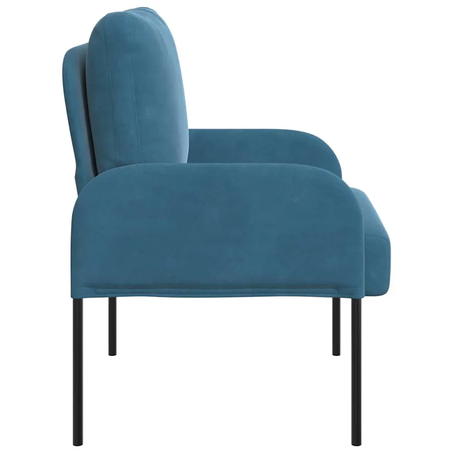 Canapés avec coussin 55cm Bleu Contreplaqué - 5