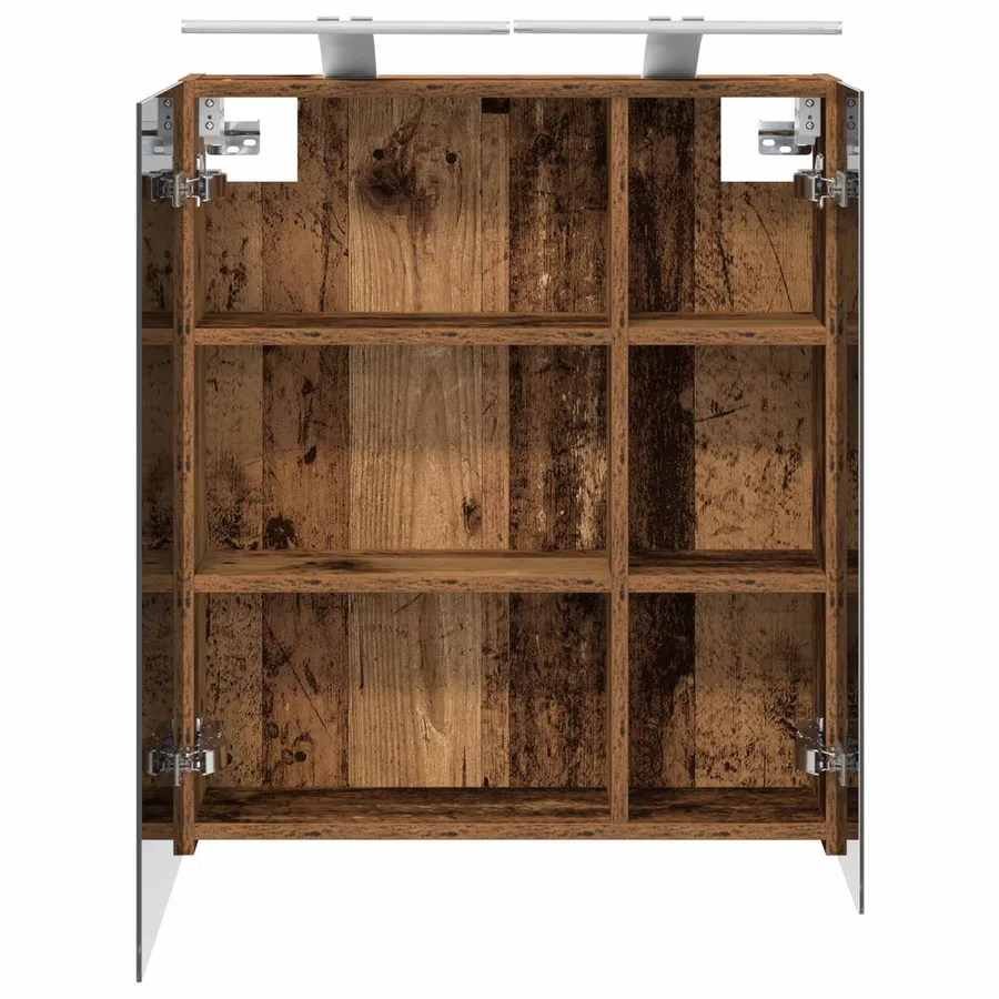 Armoire Miroir de Salle de Bain Bois ancien 60 x 14,5 x 70 cm - 7