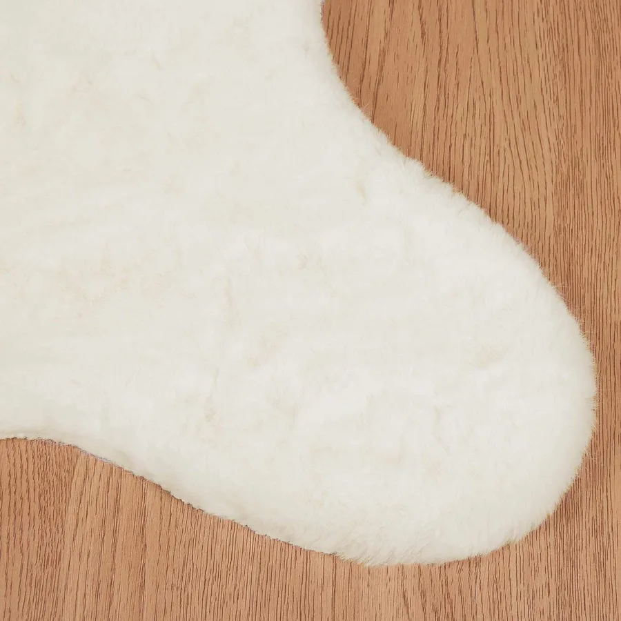 Tapis antidérapant en fausse de lapin OLITE Crème 60 x 90 cm - 7