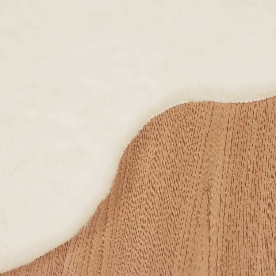 Tapis antidérapant en fausse de lapin OLITE Crème 60 x 90 cm - 9