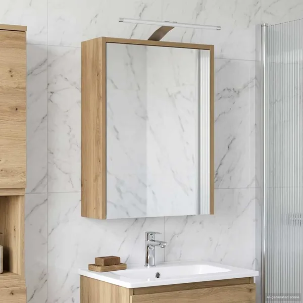 Armoire Miroir de Salle de Bain Chêne artisan 43 x 16 x 62.5 cm