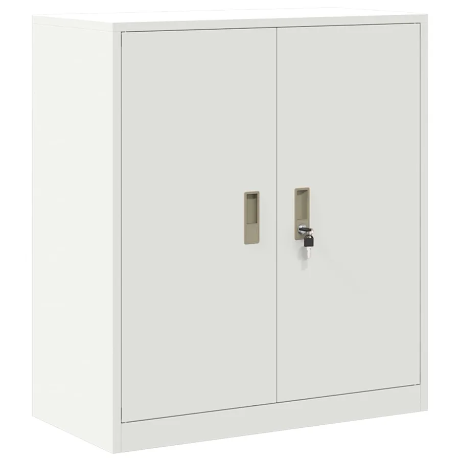 Armoire de rangement Blanc 80 x 40 x 90 cm Acier - 2