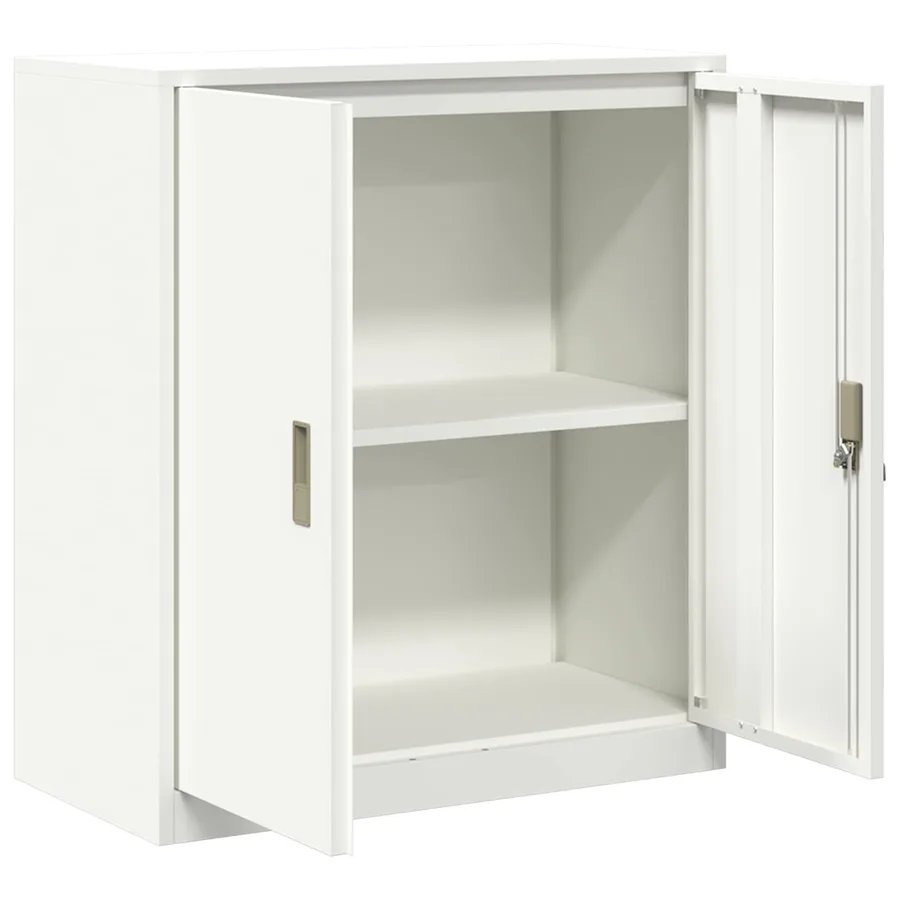 Armoire de rangement Blanc 80 x 40 x 90 cm Acier - 5