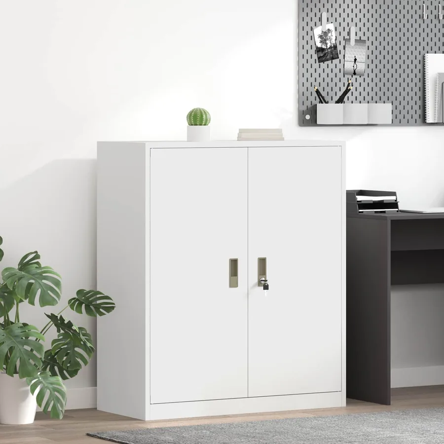 Armoire de rangement Blanc 90 x 40 x 105 cm Acier