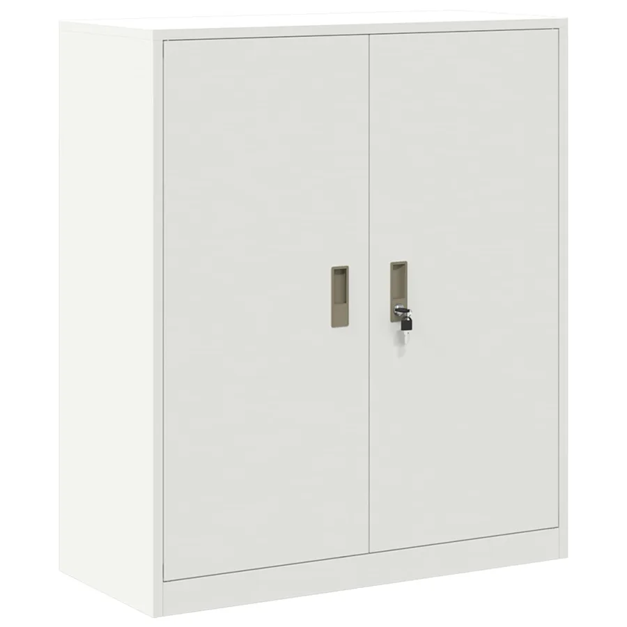 Armoire de rangement Blanc 90 x 40 x 105 cm Acier - 2
