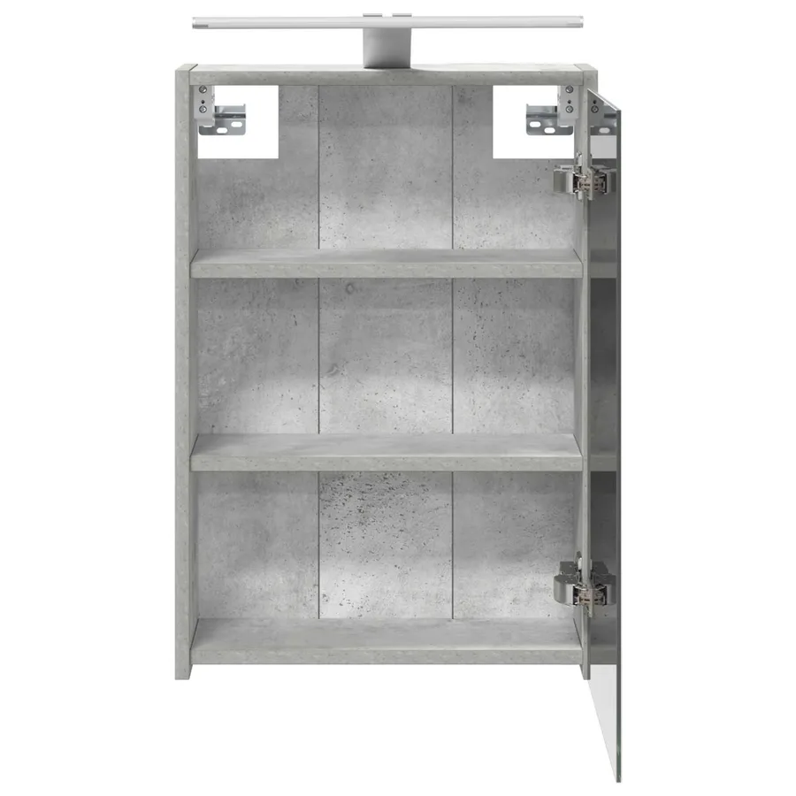 Armoire Miroir de Salle de Bain Gris béton 43 x 16 x 62.5 cm - 7