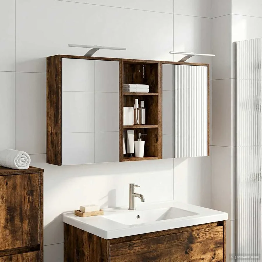 Ensemble de Meubles de Salle de Bain 3 pcs 116 x 16 x 62,5 cm - 4
