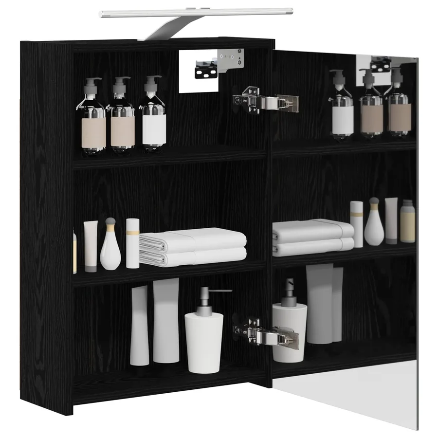 Armoire Miroir de Salle de Bain Chêne noir 43 x 16 x 62.5 cm - 3