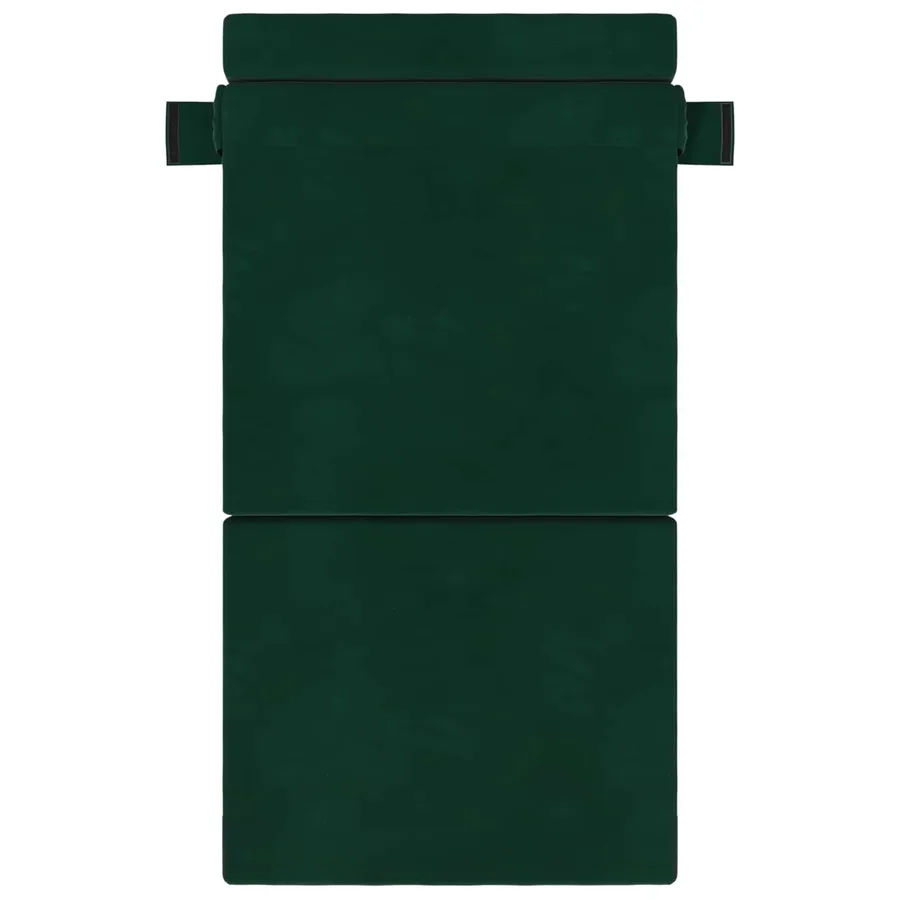 Canapé-lit pliable Vert foncé 70 x 80 x 60 cm Tissu - 3