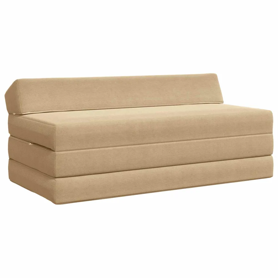 Canapé-lit pliable Vert Gris 120 x 60 x 49 cm Tissu