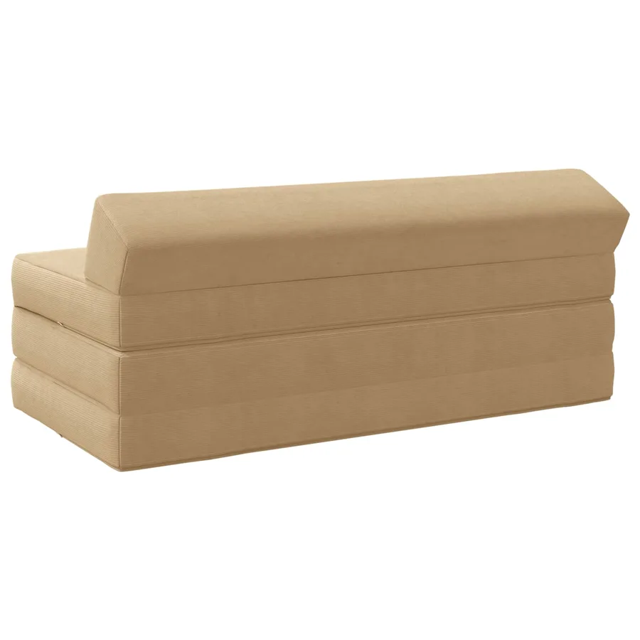 Canapé-lit pliable Vert Gris 120 x 60 x 49 cm Tissu - 4