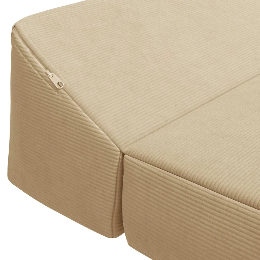 Canapé-lit pliable Vert Gris 120 x 60 x 49 cm Tissu - 5