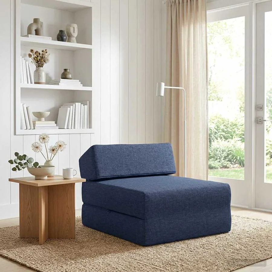 Canapé-lit pliable Bleu 60 x 70 x 41 cm Tissu