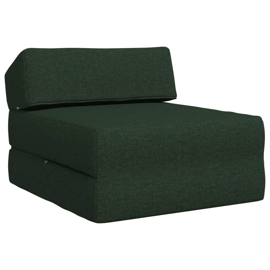 Canapé-lit pliable Vert foncé 60 x 70 x 41 cm Tissu - 2