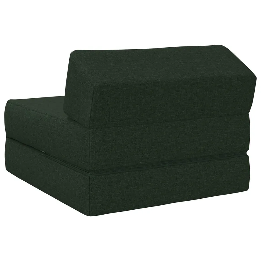 Canapé-lit pliable Vert foncé 60 x 70 x 41 cm Tissu - 5