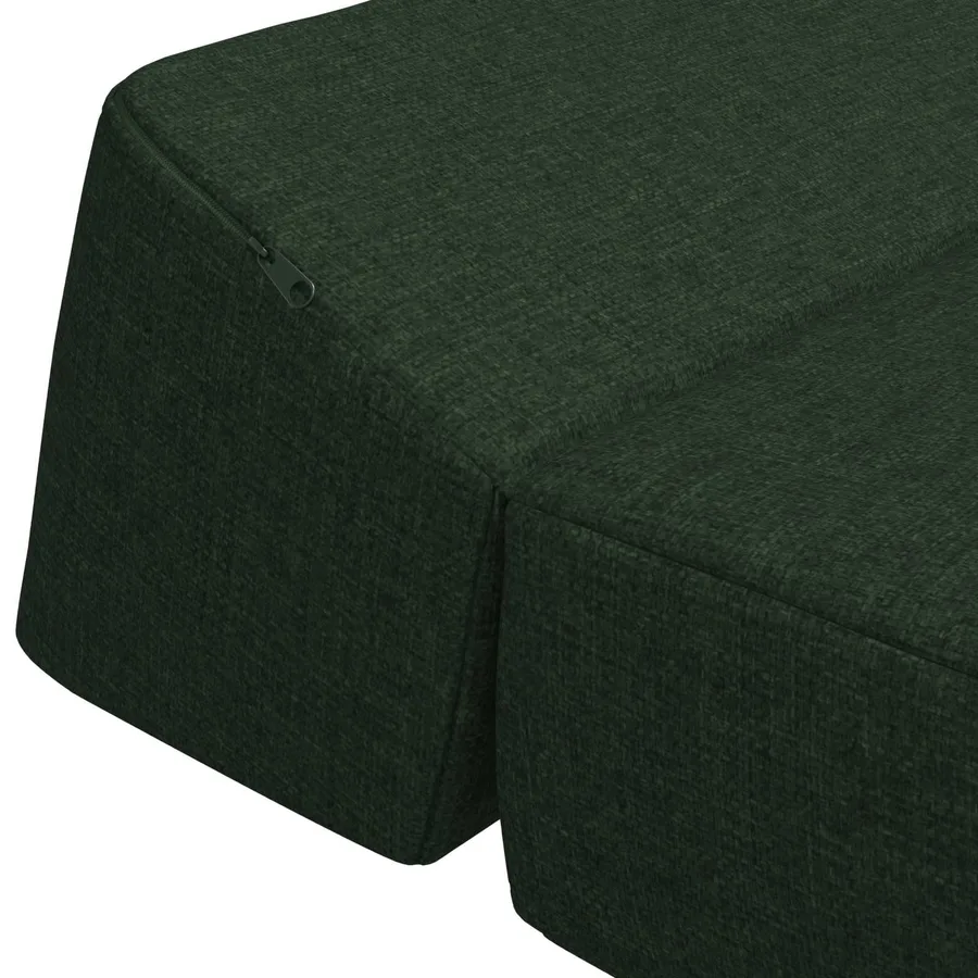 Canapé-lit pliable Vert foncé 60 x 70 x 41 cm Tissu - 6
