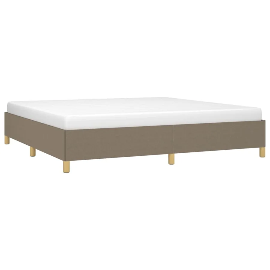 Cadre de lit sans matelas taupe 200x200 cm tissu - 3